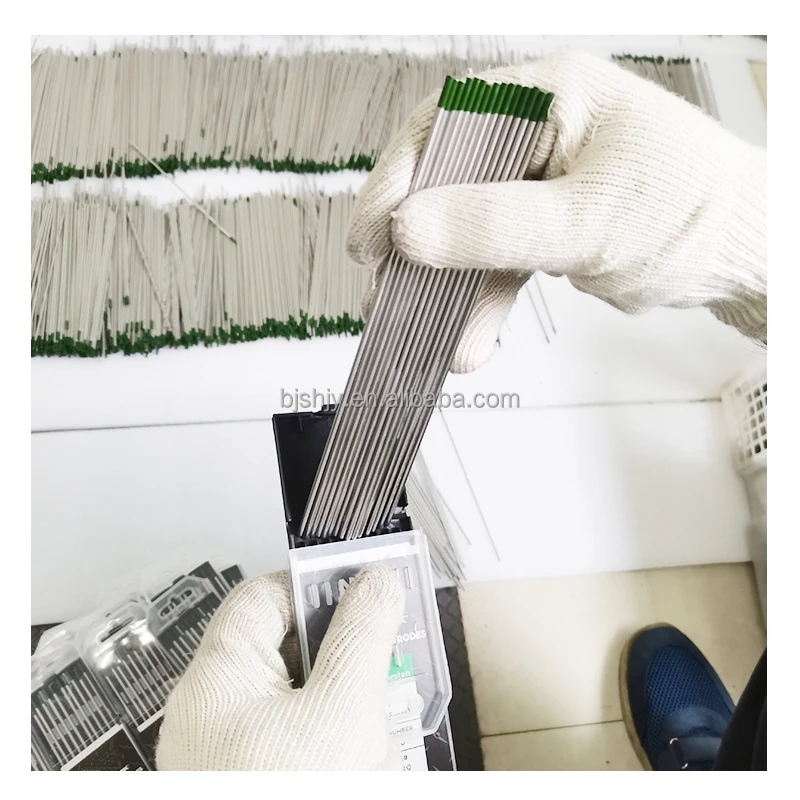 wp pure tungsten green tig welding electrodes rod for aluminum welding