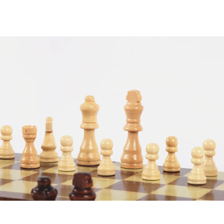 Yuanhe Unfolding 50 cm Chess Board Inlaid Squares Deluxe Wood Chess Board Set