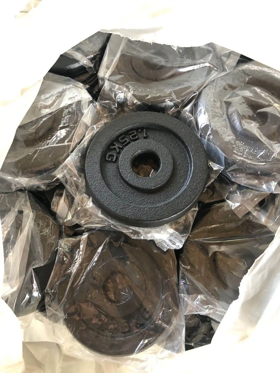 10kg Cast iron painting adjustable dumbbell weights set with rubber handle bar