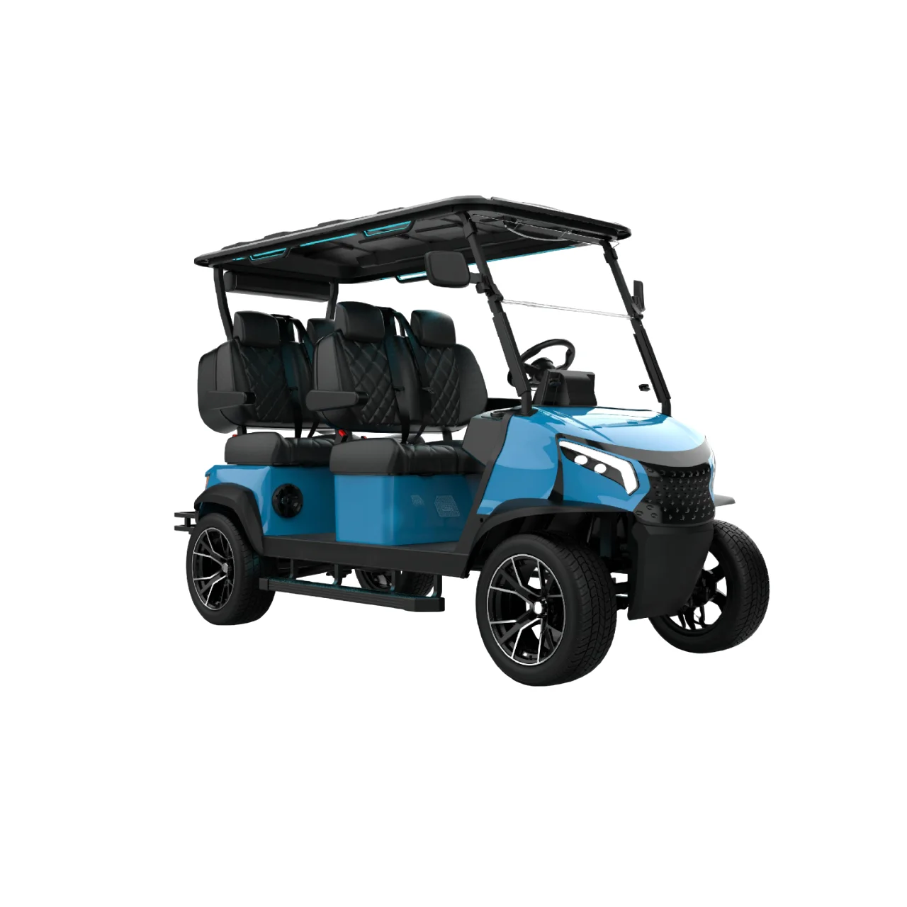 4 Seat G-X1  Blue Electric leisure Vehicle with Lithium battery 72v speed 56km/h