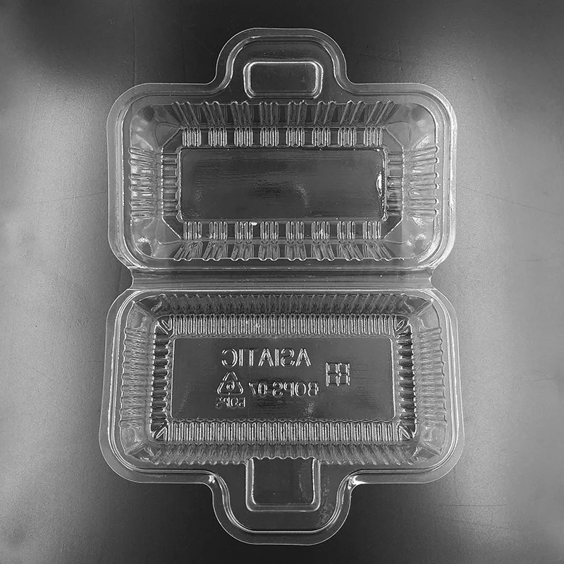 BOPS Transparent Eco-friendly disposable sushi food  Clamshell Packaging Box container