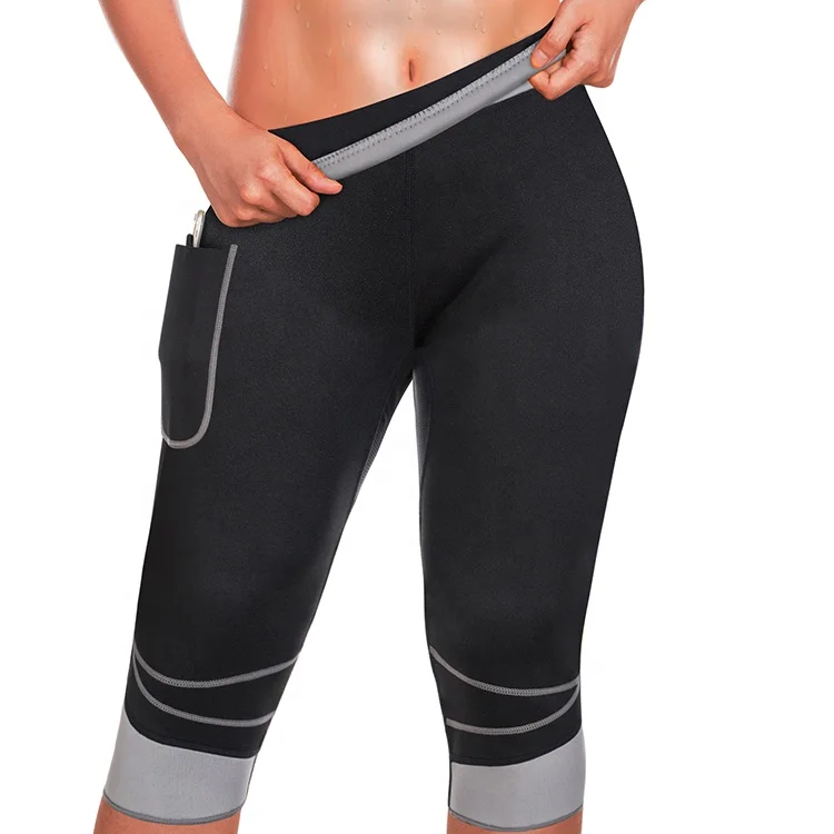 Hot Thermo Women Slimming Pants Fitness Control Neoprene Sweat Sauna Pants Fat Burn Waist Slim Pant