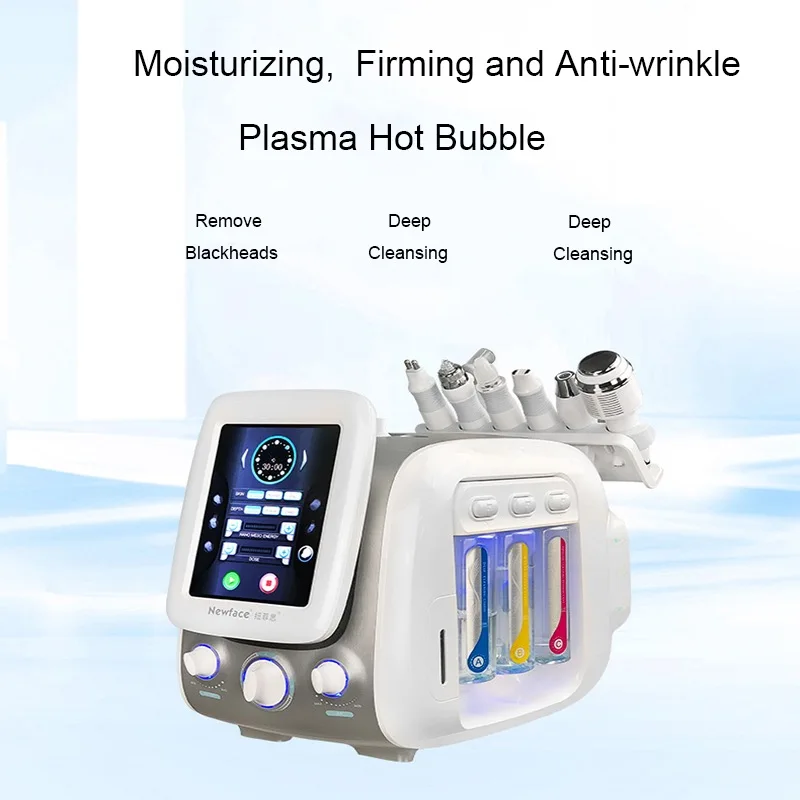 Korea Plasma Hydrogen Oxygen Hot Bubble 6-in-1 Cleansing And Moisturizing Beauty Apparatus Facial Skin Management Beauty Salon