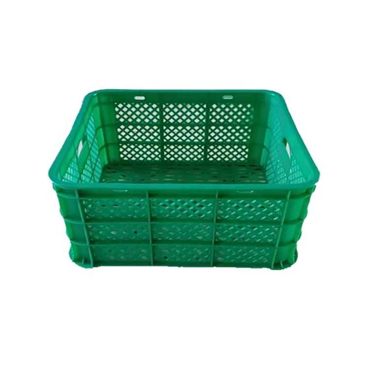 Plastic fruit crate vented stackable vegetable plastic crates