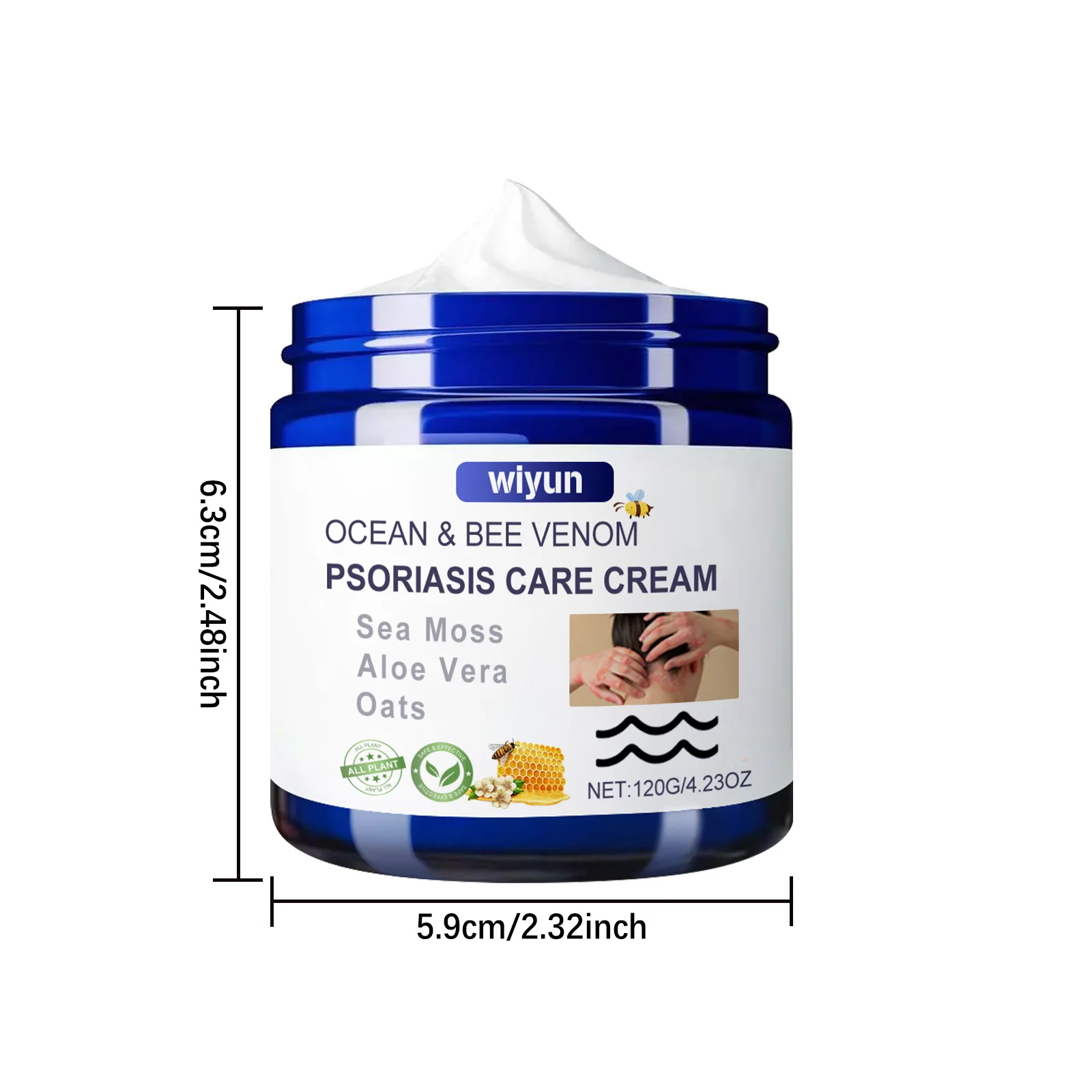 Wholesale Organic Bee Venom Facial Clay Mask Moisturizing Nourishing Enriched With Active Honey