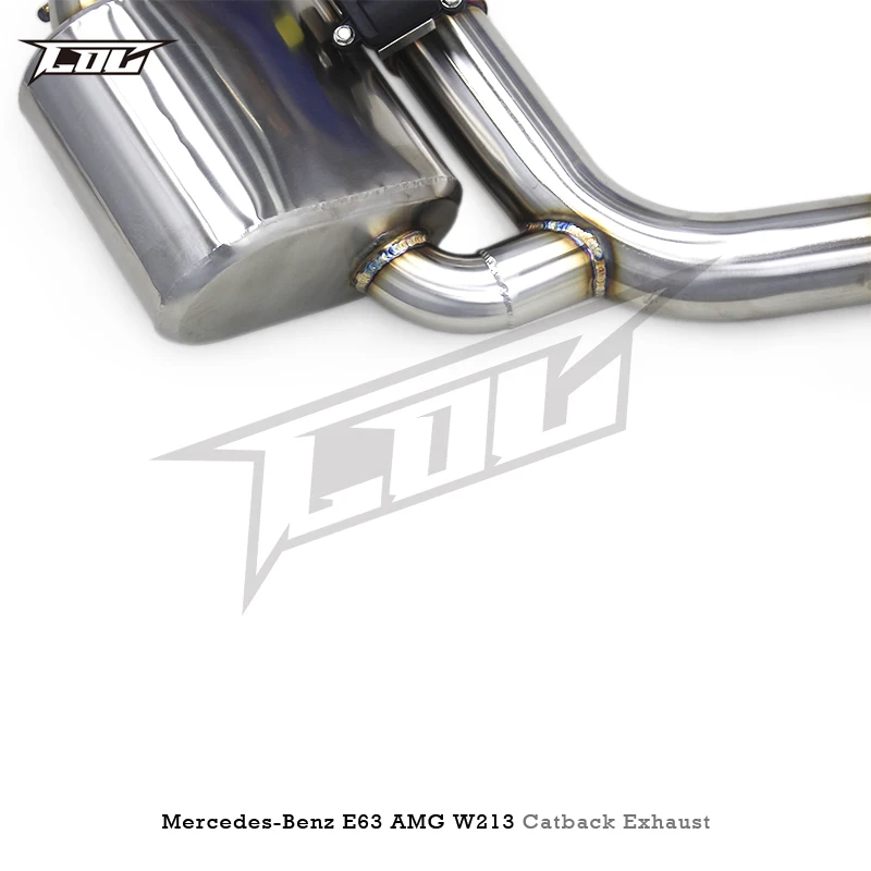 BSK SS304 Pipe Catback Muffler For Mercedes-Benz E63/E63S AMG W213 4.0TT 2016-2023 Tuning Auto Parts Valvetronic Exhaust System