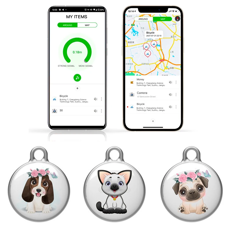 Long Distance Smart Airtag for Pet Dog Kid Car Key Wallet Luggage Key Finder Locator Wireless Anti Lost Alarm Tracker Device