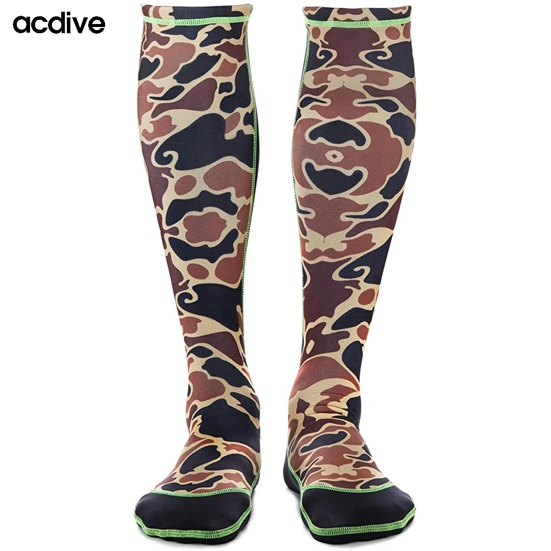 High Quality 1.5mm Long Tube Neoprene Sand Proof Swimming Adult Customization Printings Logo Sports Camo Socks