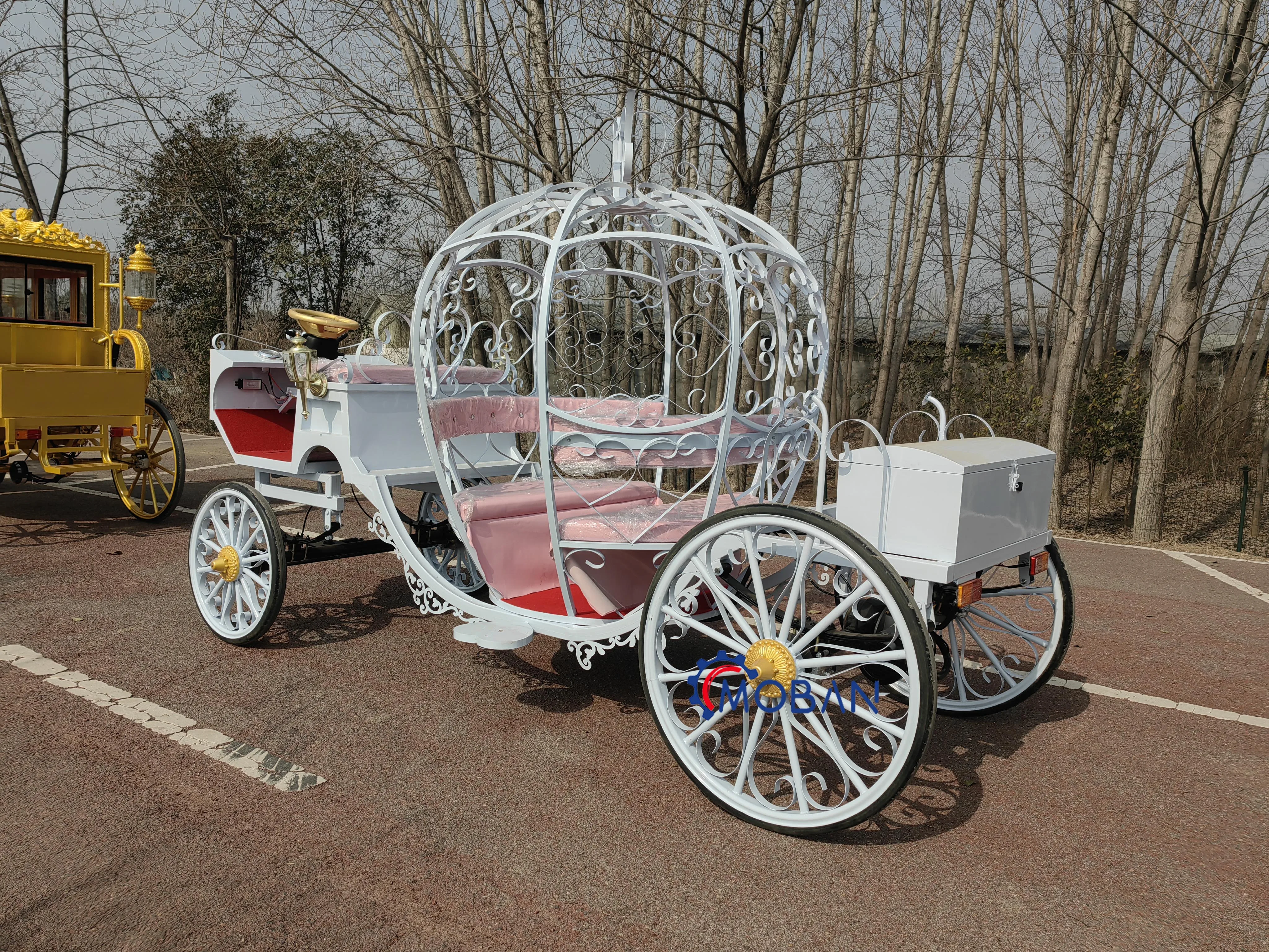 OEM Victoria Horse Carriages Vintage Sightseeing Tourist Electric Horse Carts Wagon Weeding Carriage for Sale