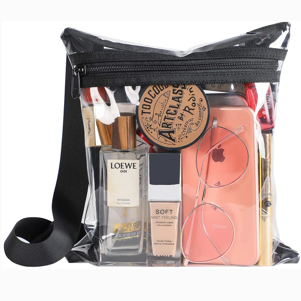 PVC TPU Bag Stadium Approved Clear Concert Shoulder crossbody bag Purse for girls