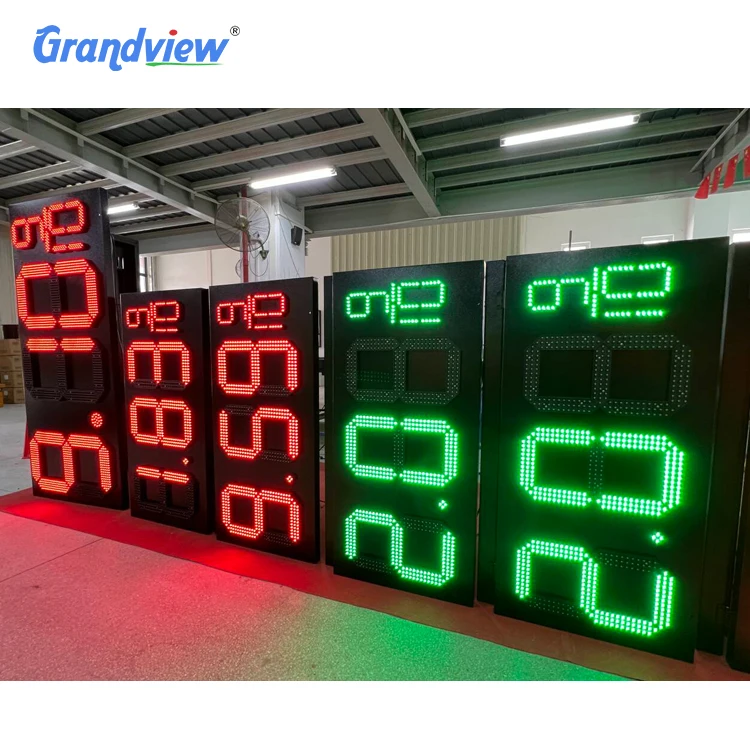 Double side petrol price sign and gasoline station large display for outdoor price board led gas display