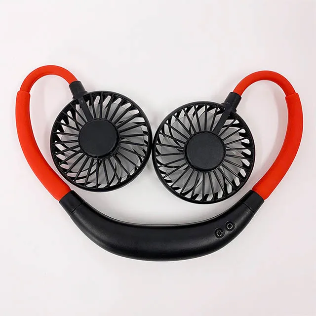 2020 Hands-free Mini Portable USB Rechargeable Outdoor Sports Lazy Hanging Neck Band Portable Fan