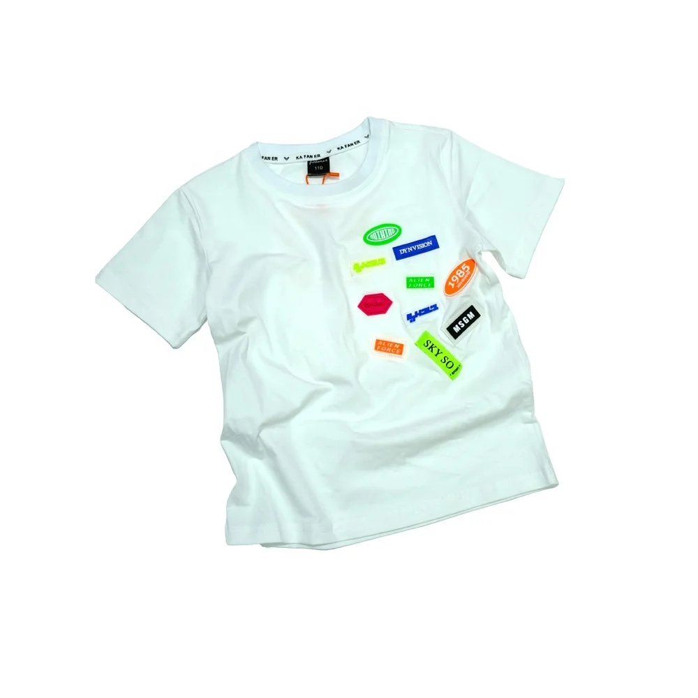 Hot Wholesale Kids Boy Summer Clothes Youth Cotton T-shirt 5-13 Years Shirts