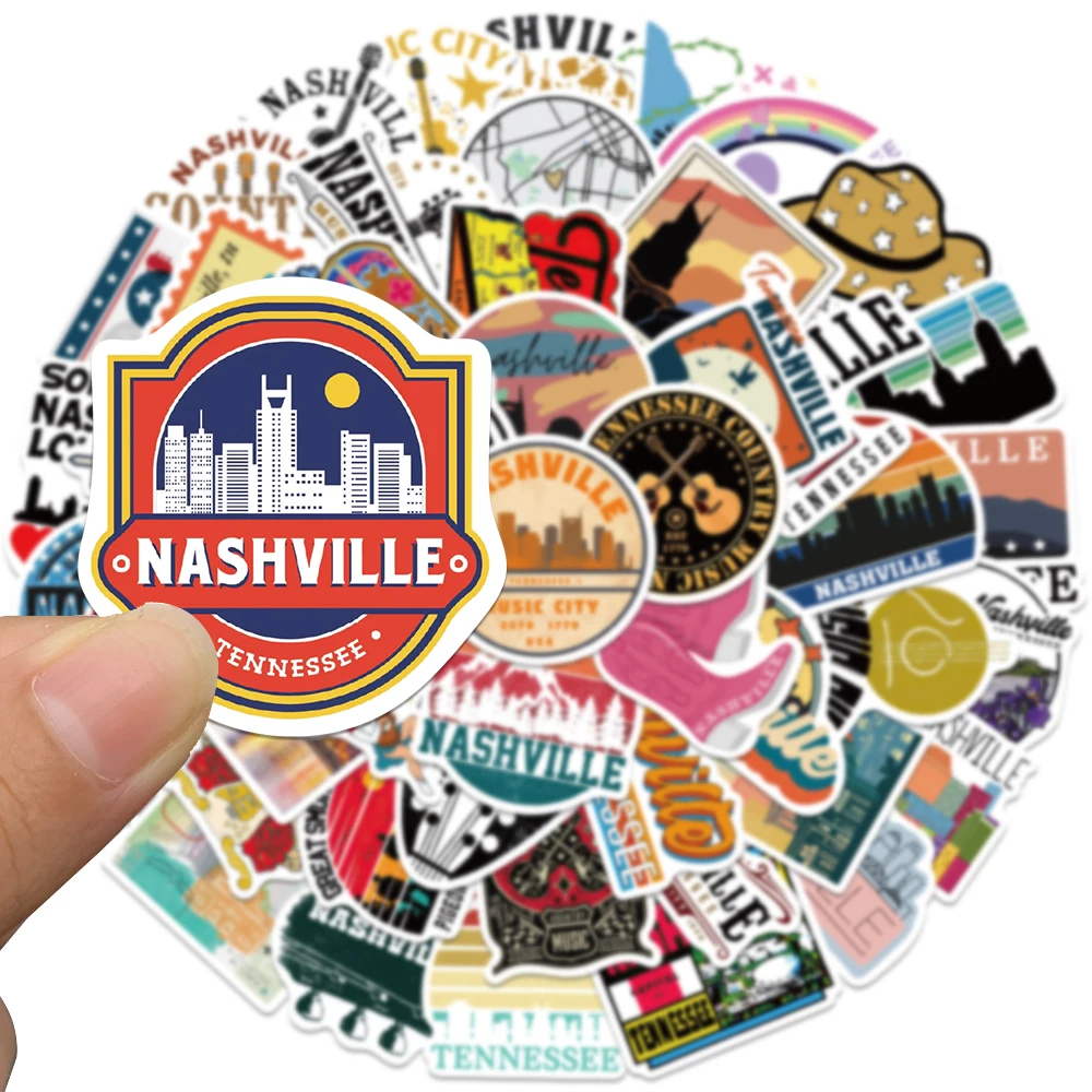 50pcs Tourist Architectural Landmark Sticker for Diy Kid Car Luggage Water Bottle Laptop Refrigerator Decoration Toy Stickers