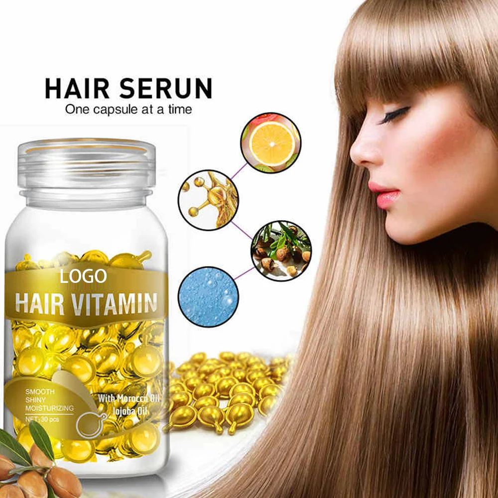 Hair Capsules OEM  Twist Off Hydrating Softtening Repairing Vitamin E Hair Care Capsules