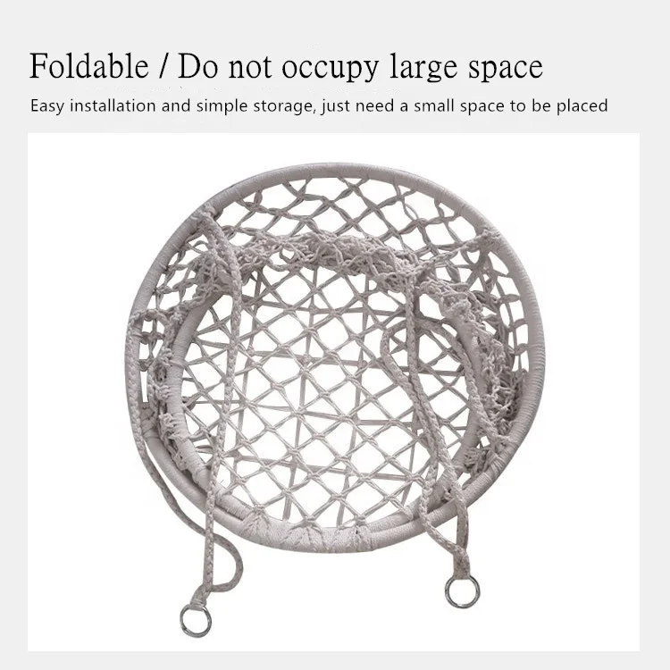 Popular on Amazon factory wholesale hanging indoor swing chair 80cm spring/autumn outing swing hanging garden chair with tassel