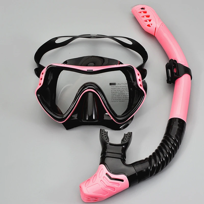 Single Lens Tempered Glass Swimming Diving Snorkeling Mask And Scuba Snorkeling Tube Diving Kit