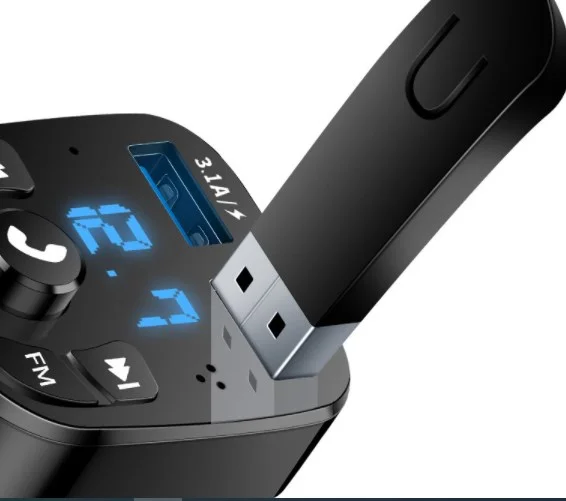FM Transmitter Car Dual USB Wireless Radio MP3 Music Player Car Kit with Hands-Free Call
