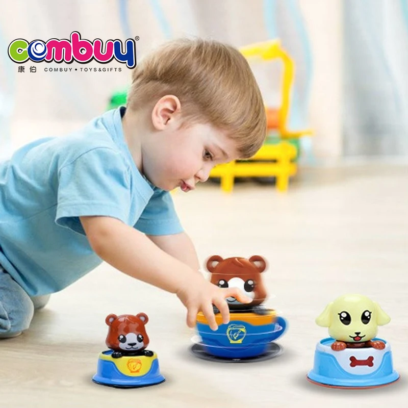 Flying saucer spinning chain car cartoon animals mini wind up toys