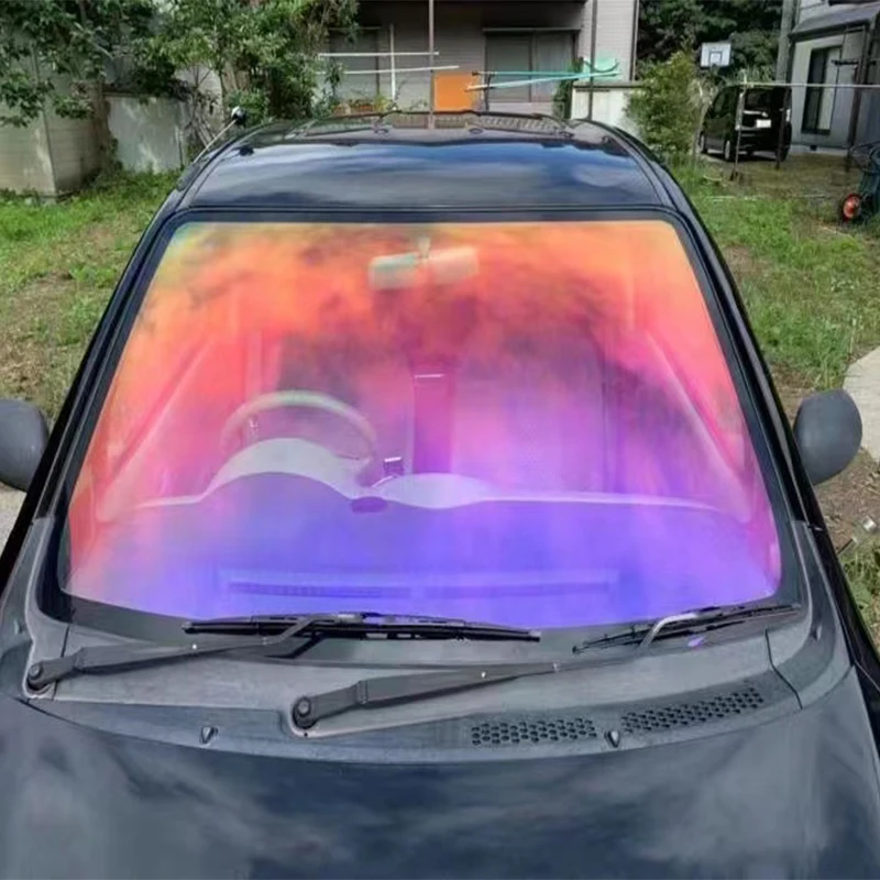 Chameleon Window Film Photochromic Car Tint UV 99% 1.52x30m Chameleon Rainbow Car Window Solar Red Chameleon Tint