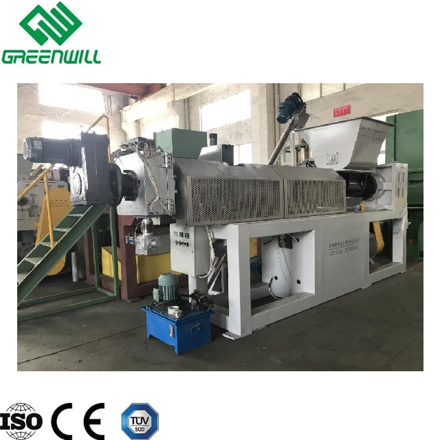 Waste PET PSF Fiber polyester yarn pelletizing line /granulator machine