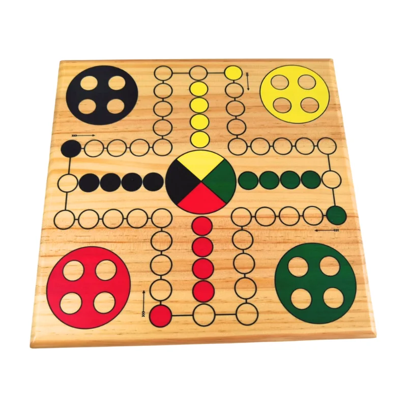 Custom design ludo snakes and ladders wooden board game classic wooden game for children and family