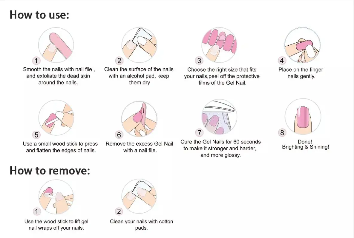 Wholesale Nail Supplies Long Lasting Spring Pink Flower Design Sticky Gel Nail Stickers Easy Apply Toxic Sticker Nail uv