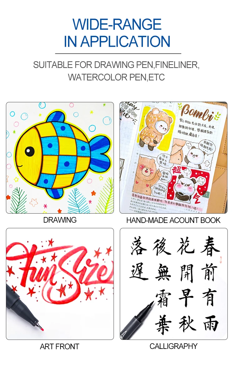 Набор цветных ручек Sipa, 10 цветов, 0,38 мм, ручки с тонким кончиком, пористые ручки с тонкими точками, набор кистей для рисования, ручка для рисования с тонкими линиями