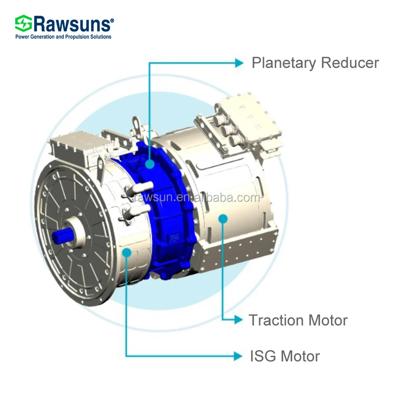 Series hybrid truck drive engine kit for 25-49T trunk traction RPHD29000C Hybrid drive engine automatic clutch AMT AC motor