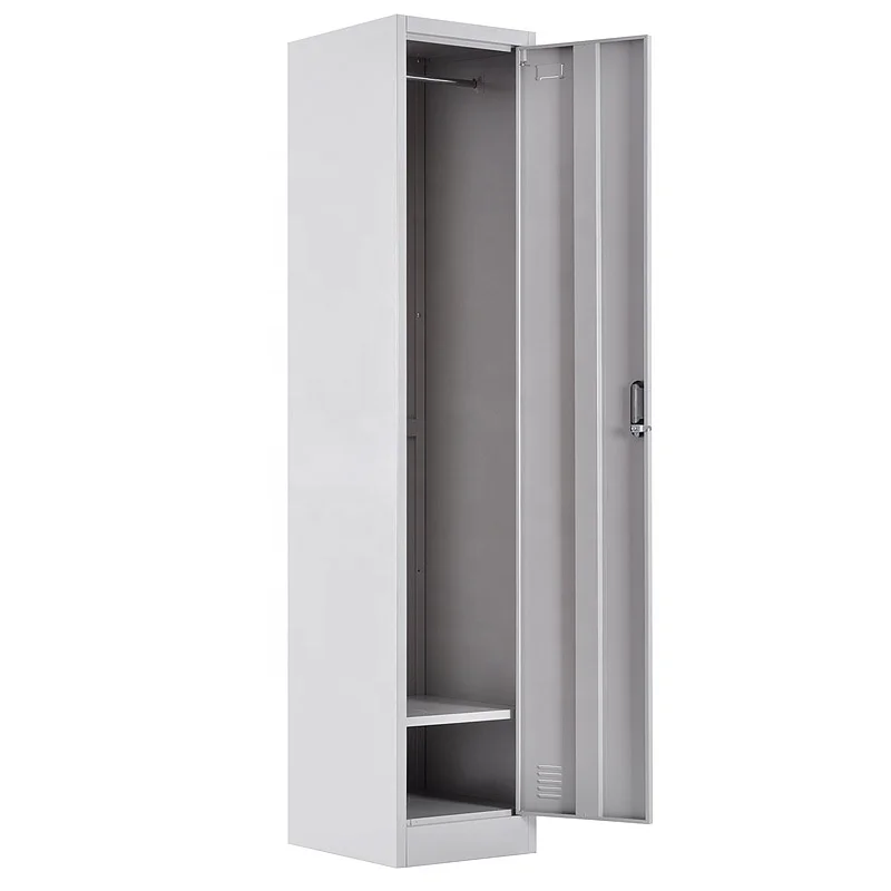Factory directly supply modern design office furniture Single door steel clothes storage cabinet wardrobe locker