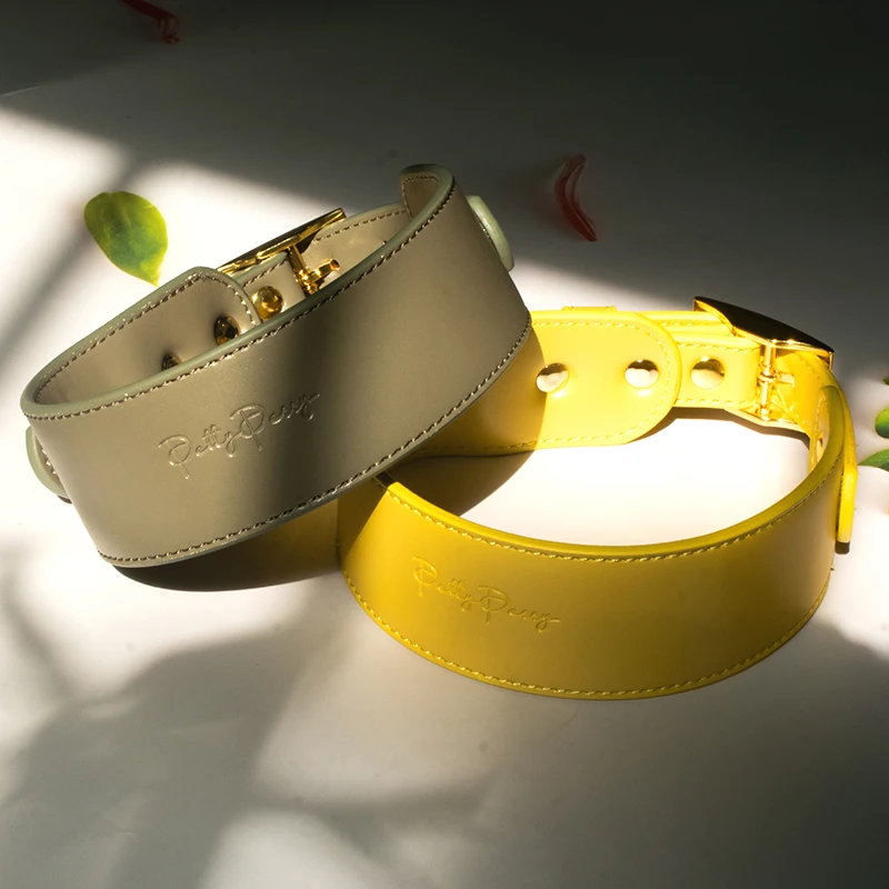 New Design resin ring handles Dog Leash And Collar Set with Comfortable and Durable PU Leather for Small Medium Large Dogs