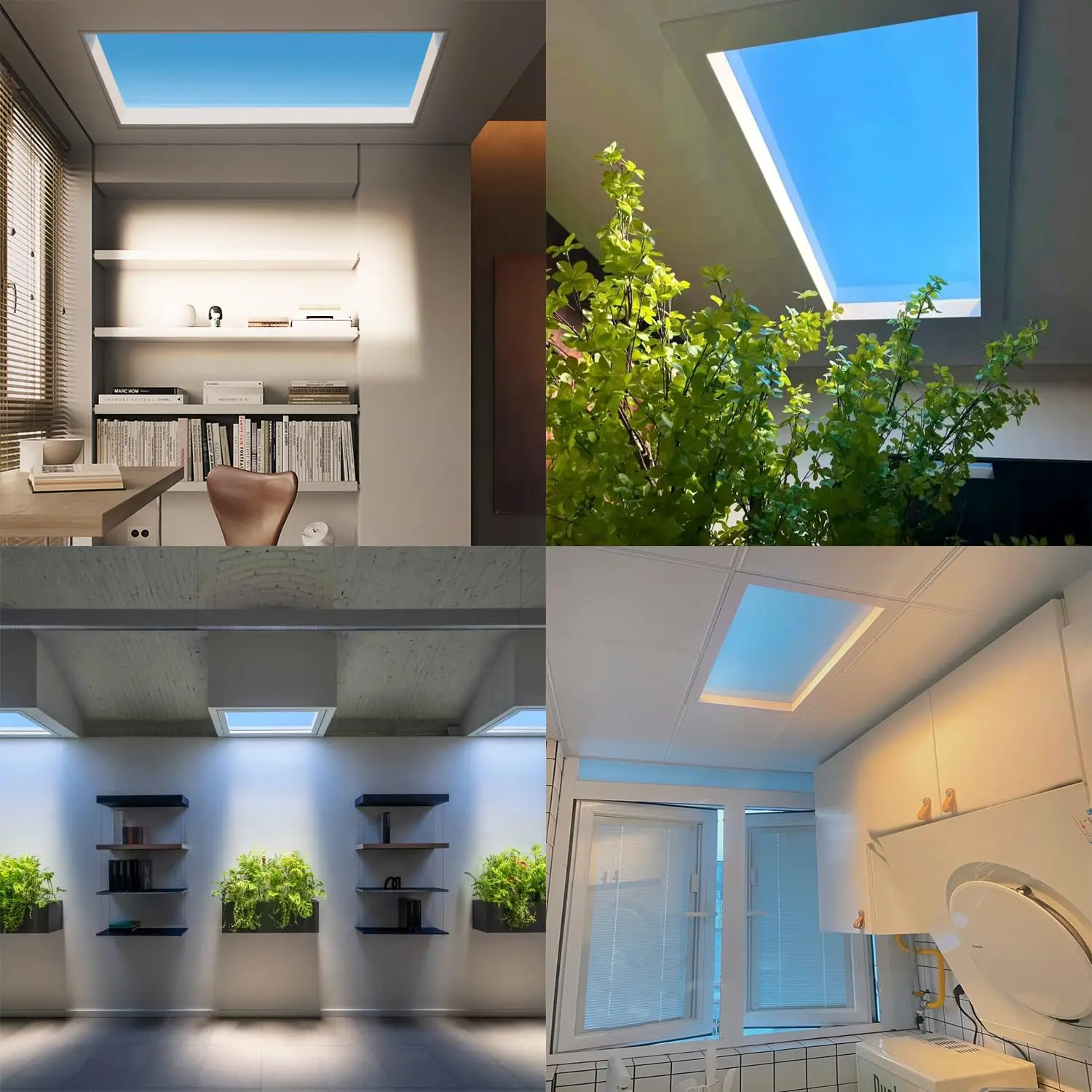 China Supplier wholesale 2x2 Blue Sky 600mm Sidelit Frame Ceiling Square Side Emission panel LED Large Panel Light