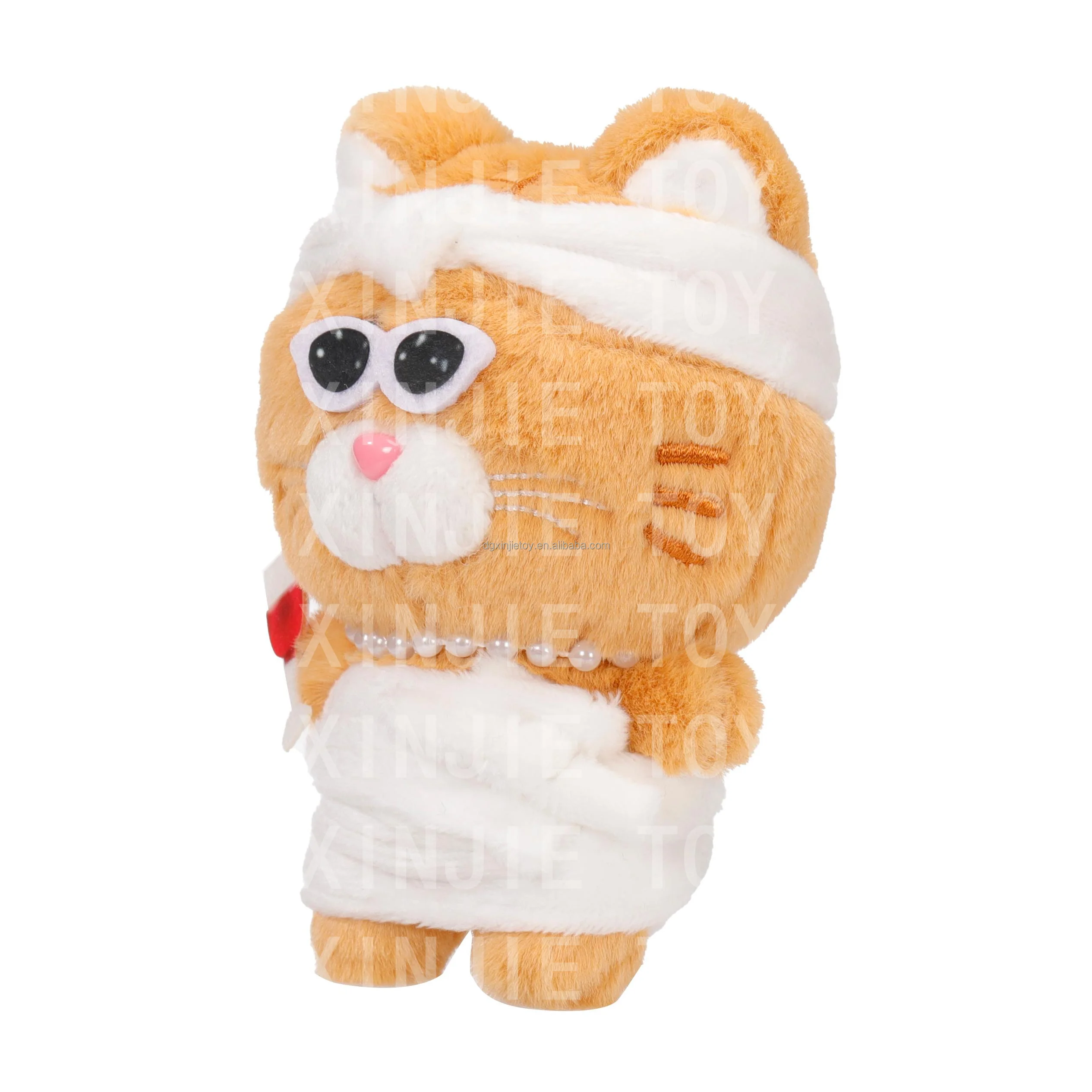 Customized Professional Beautiful Cat Stuffed Animal Toy Cartoon Soft Orange Plush Toys