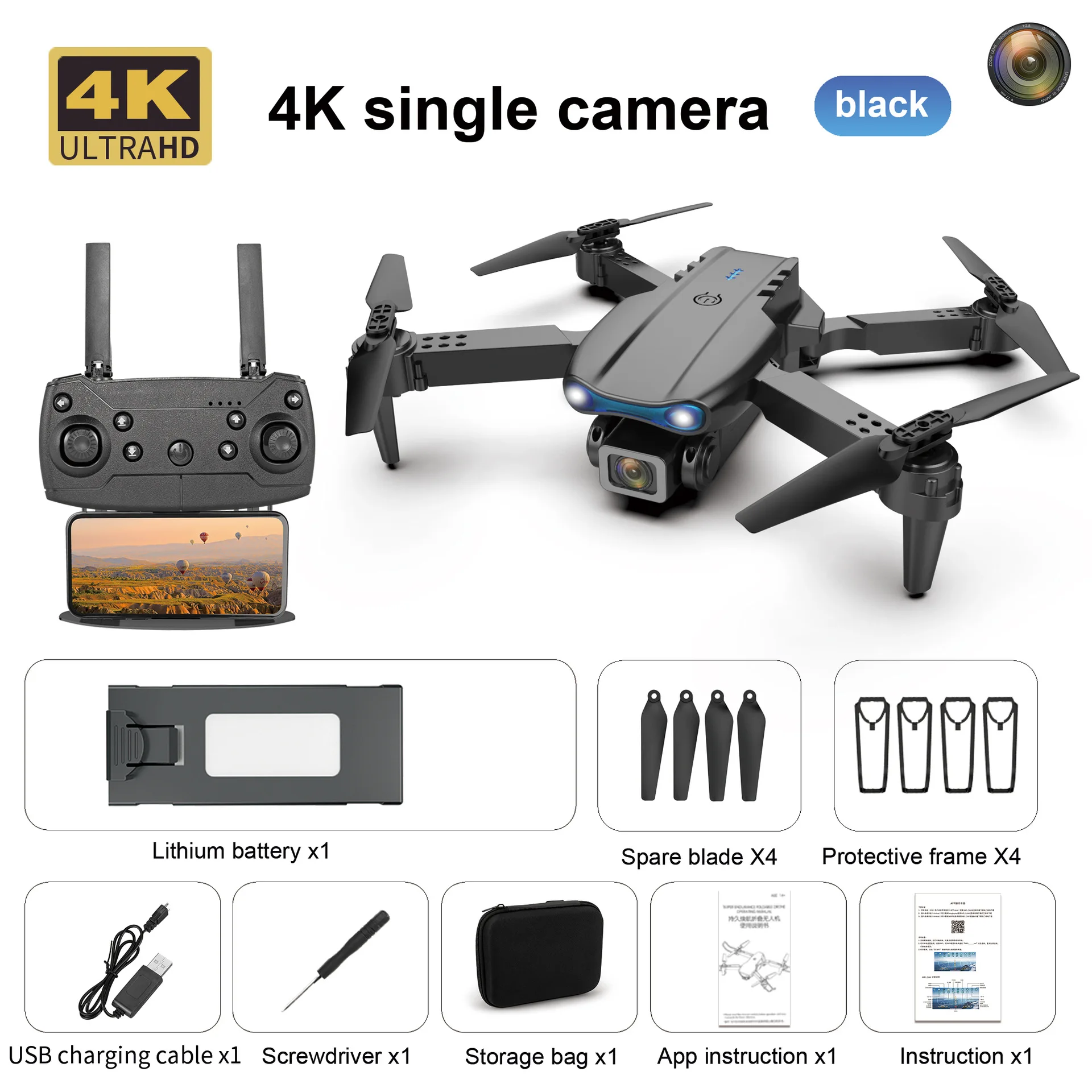 Hd Camera Wifi Follow Me Gps Drone With Long Distance Control