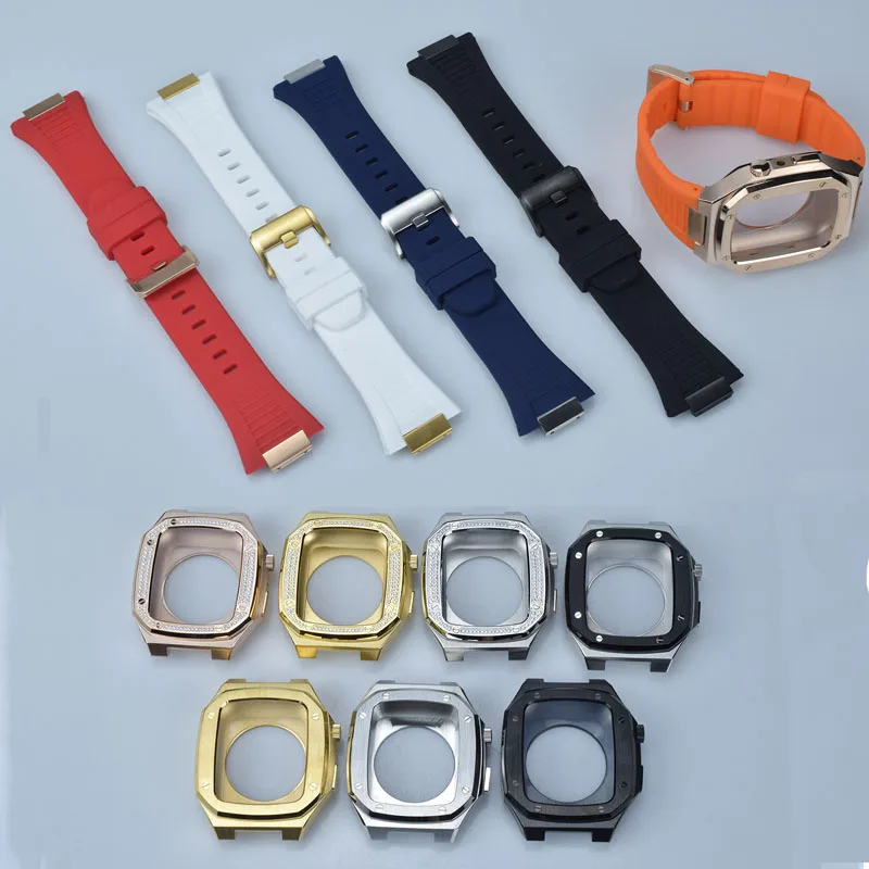 Newest Luxury Diamond Case 44mm Stainless Steel Smart Watch Case for Iwatch Series 6/5/4/SE