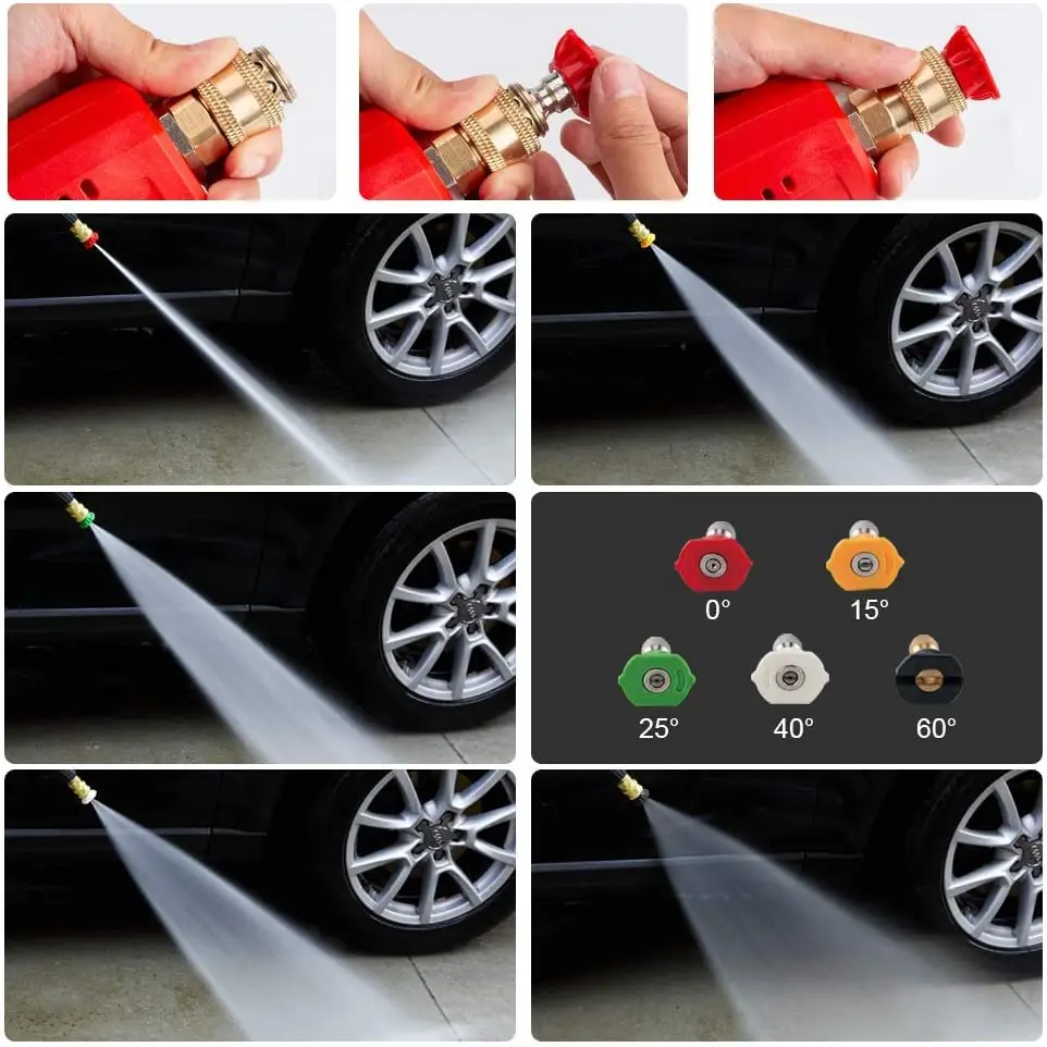 Bison Best Power Pressure Washer Replacement Trigger Gun with 2 Dual Extension Lance