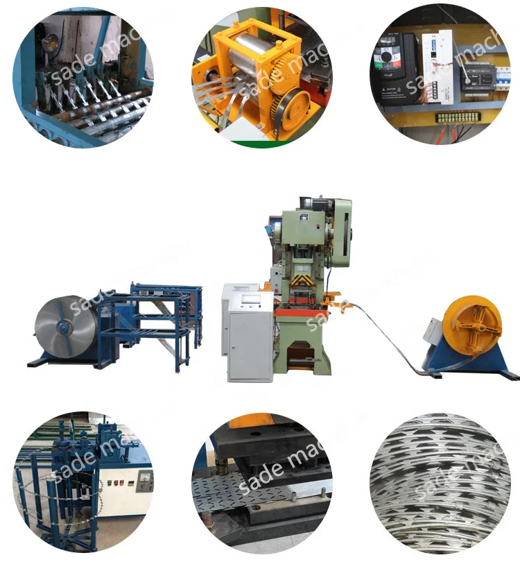 Automatic Galvanized Steel Razor Blade Barbed Wire Making Machine Production Line Low Price