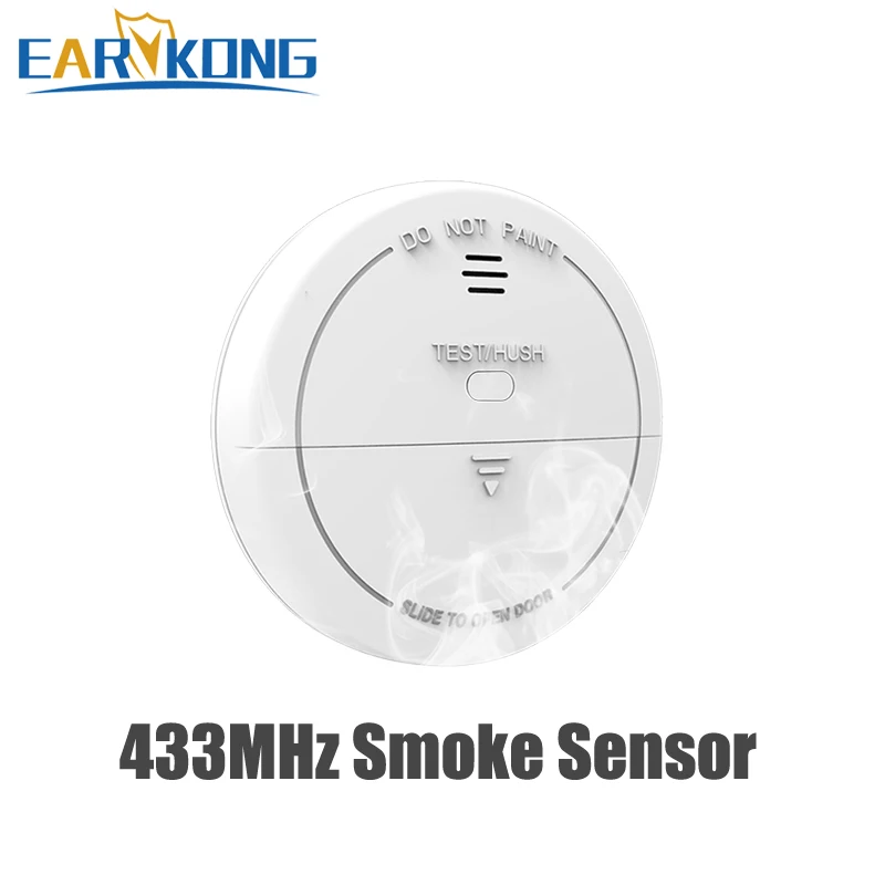 Compatible With Our Security Alarm System Plastic Cover Fire 433MHz Wireless Smart Cigarette Smoke Leak Detectors Smoke Detector