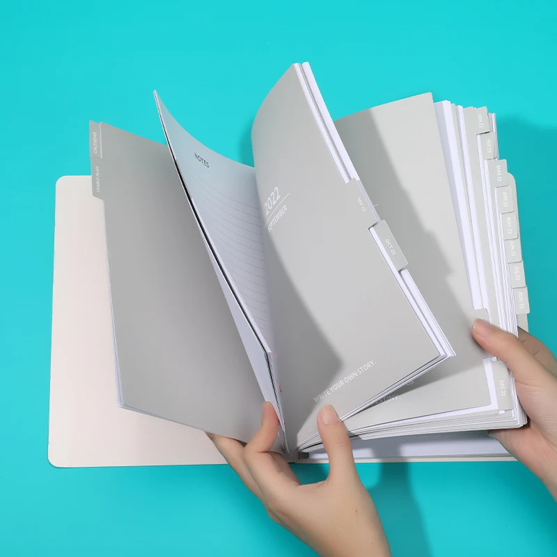 Custom Cover Inner Page Goals Journal Notebook Metal Rose Gold Disc Bound Planner