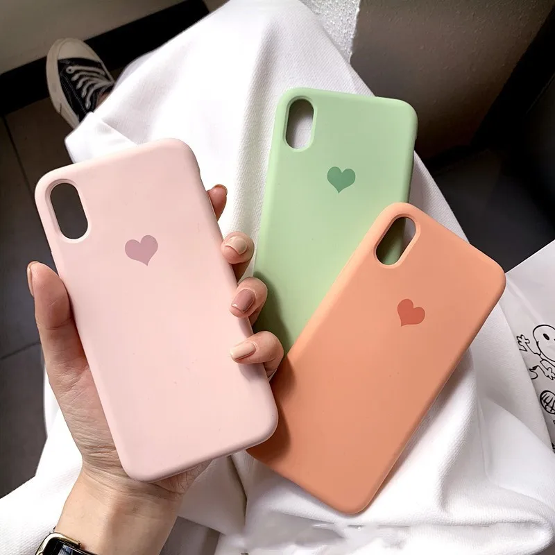 Мягкий силиконовый чехол xsmax love для мобильного