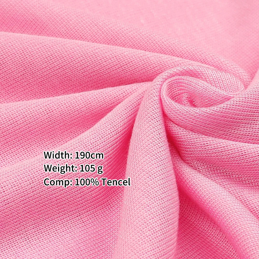 100% Tencel Lyocell  40S Tencel Rib Fabric 105gsm Comfortable Breathable dress T-shirt Home Wear Material Fabric