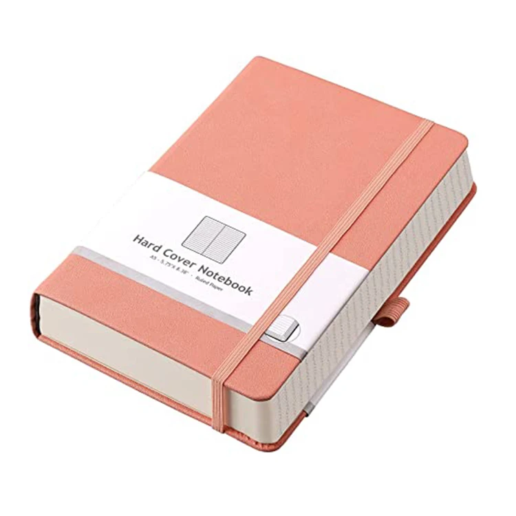Low price A5 size hard cover smooth writing lined journal writing pads & custom notebook