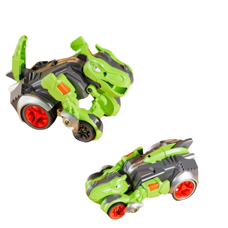 Kids Inertial Collision Deformation Dinosaur Toy Impact Transformation Tyrannosaurus Triceratops Car Toys for Children Wholesale