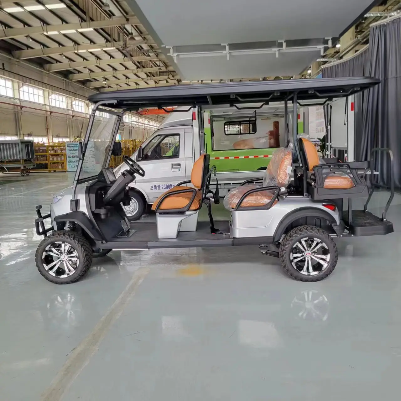 5kw Electric Golf Cart with Aluminum Frames 4+2 Seaters 5kw Curtis Controller