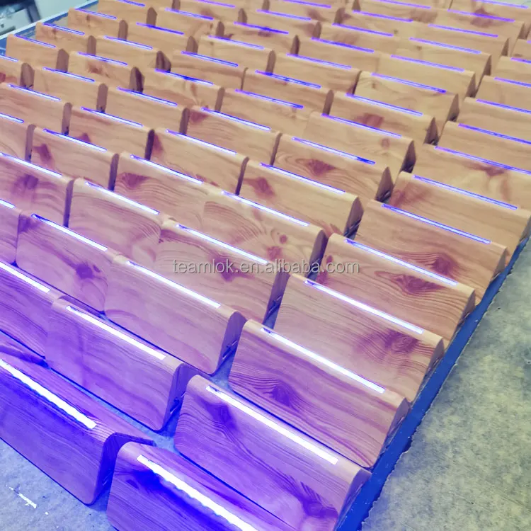 Menu Holder Power Bank Advertising LED Display Stand 2 USB External Battery Charger Multiple Charging Station