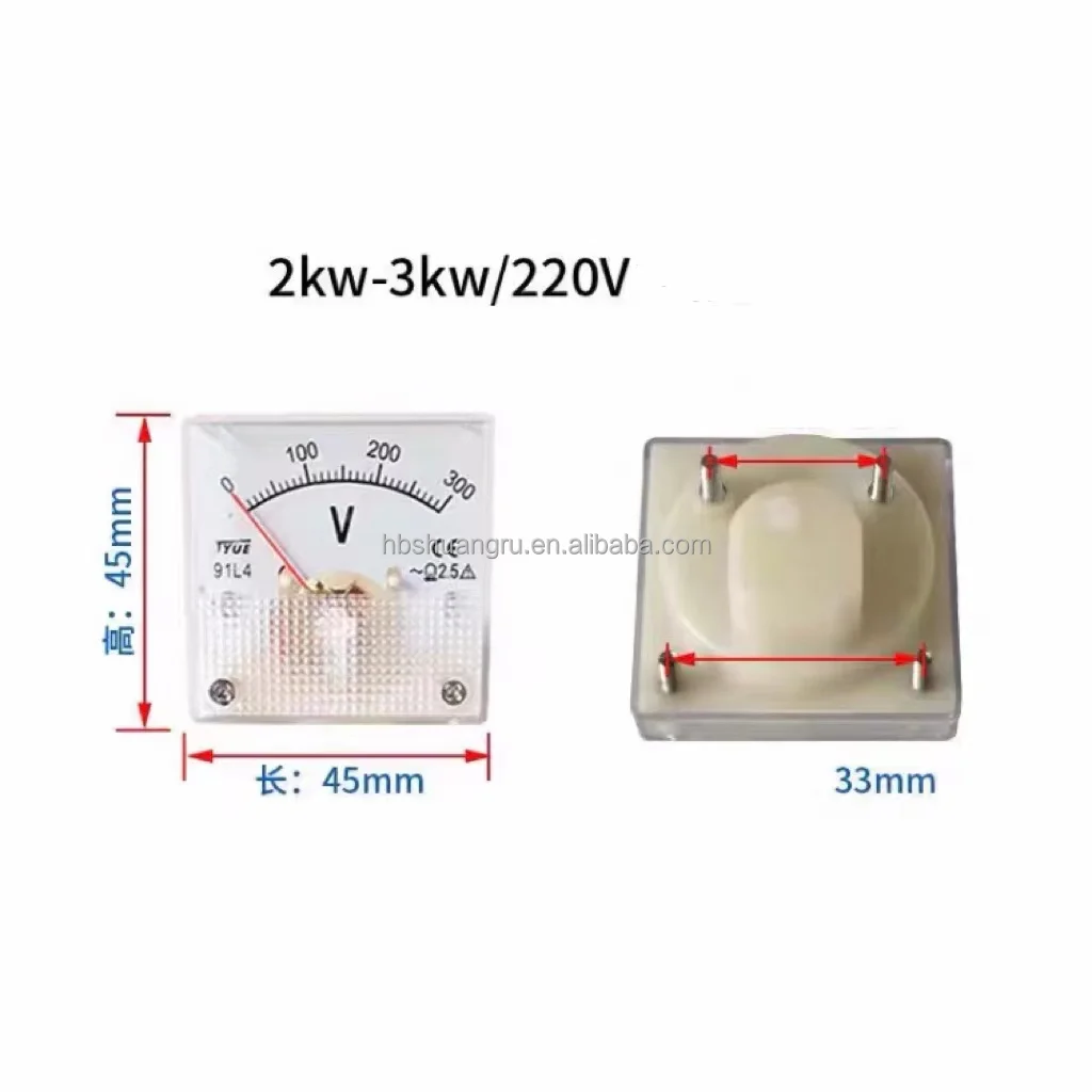 Gasoline generator voltmeter 170F gasoline engine single-phase three-phase square round voltmeter 300V