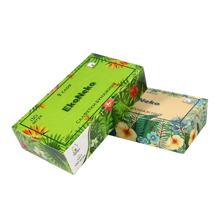Printed Logo Box Facial Tissue Customized Facial Tissue High Quality Box Facial Tissue