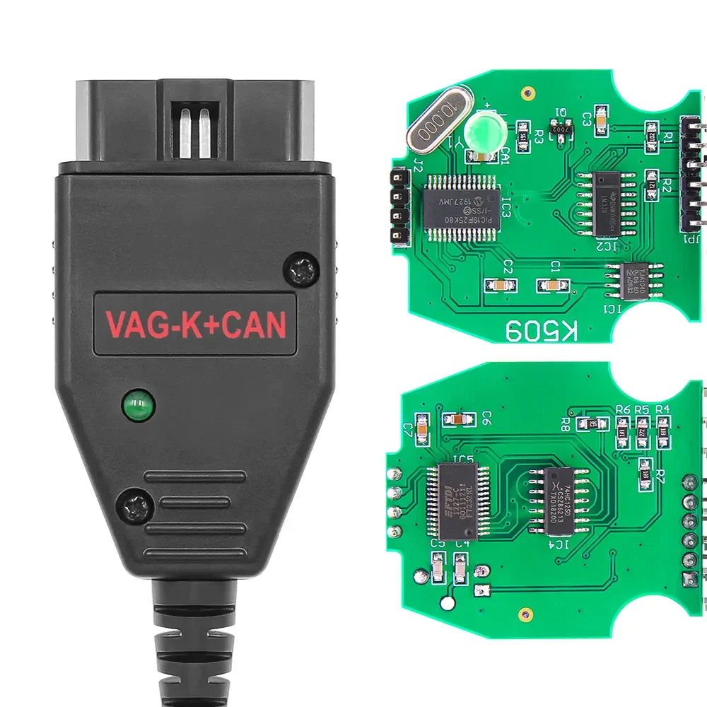 Кабель для диагностики V1.4 VAG K + CAN commander автомобиля с чипом PIC18F25K80 и FT232RL