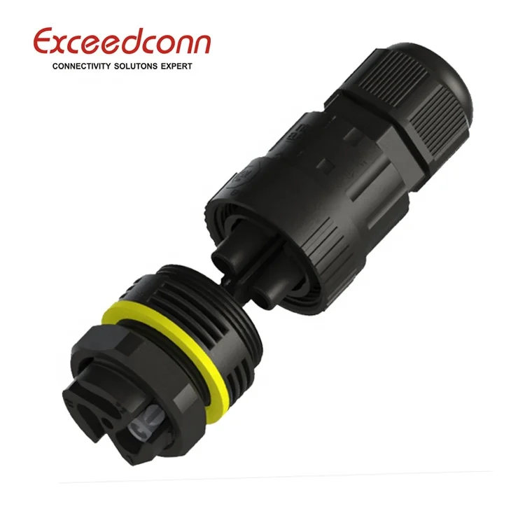 hot sale 3 pins led waterproof circular connector cable to panel mount