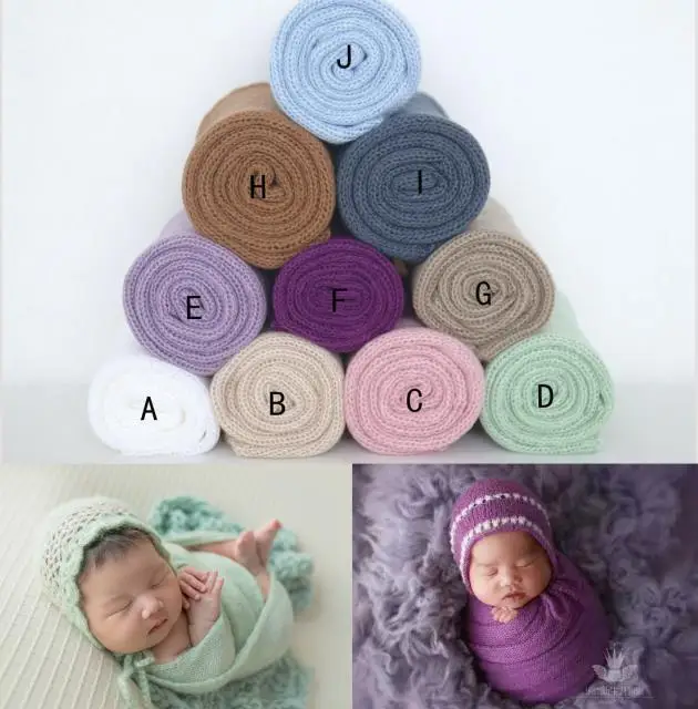 Newborn Soft Mohair  Baby Sling Wrapped Photography Props Photo Art Background